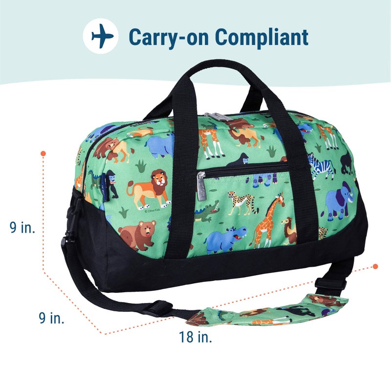 Wildkin Kids Overnighter Duffel Bag â€“ Carry-On Size, Ideal for School & Sleepovers â€“ Wild Animals - Image 4